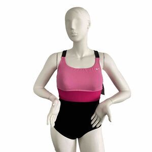 Nike Swim XL Color-block Poly Core Chest Support Racerback One Piece